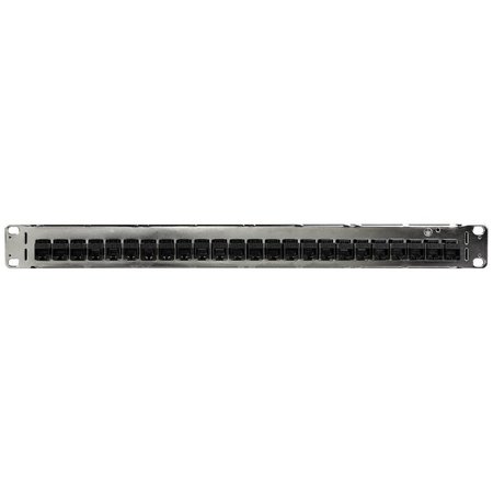 MONOPRICE Cat6 19in 1U Patch Panel with Loaded Keystone_ 24 ports 39758